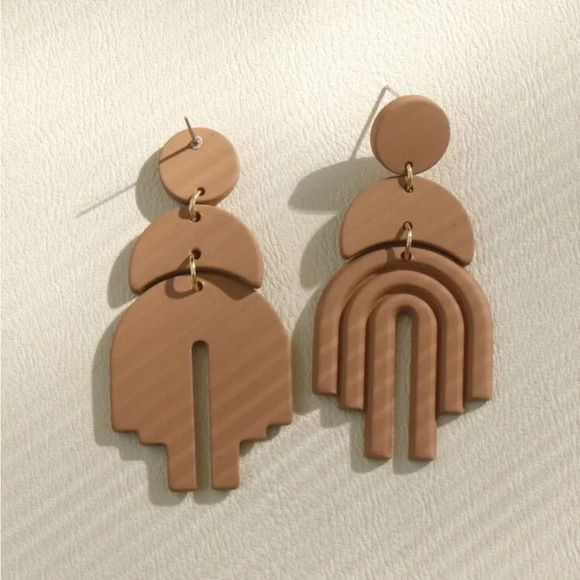 🎈4 LISTINGS FOR $20 Rainbow earrings | drop earnings | geometric earrings - Picture 4 of 7